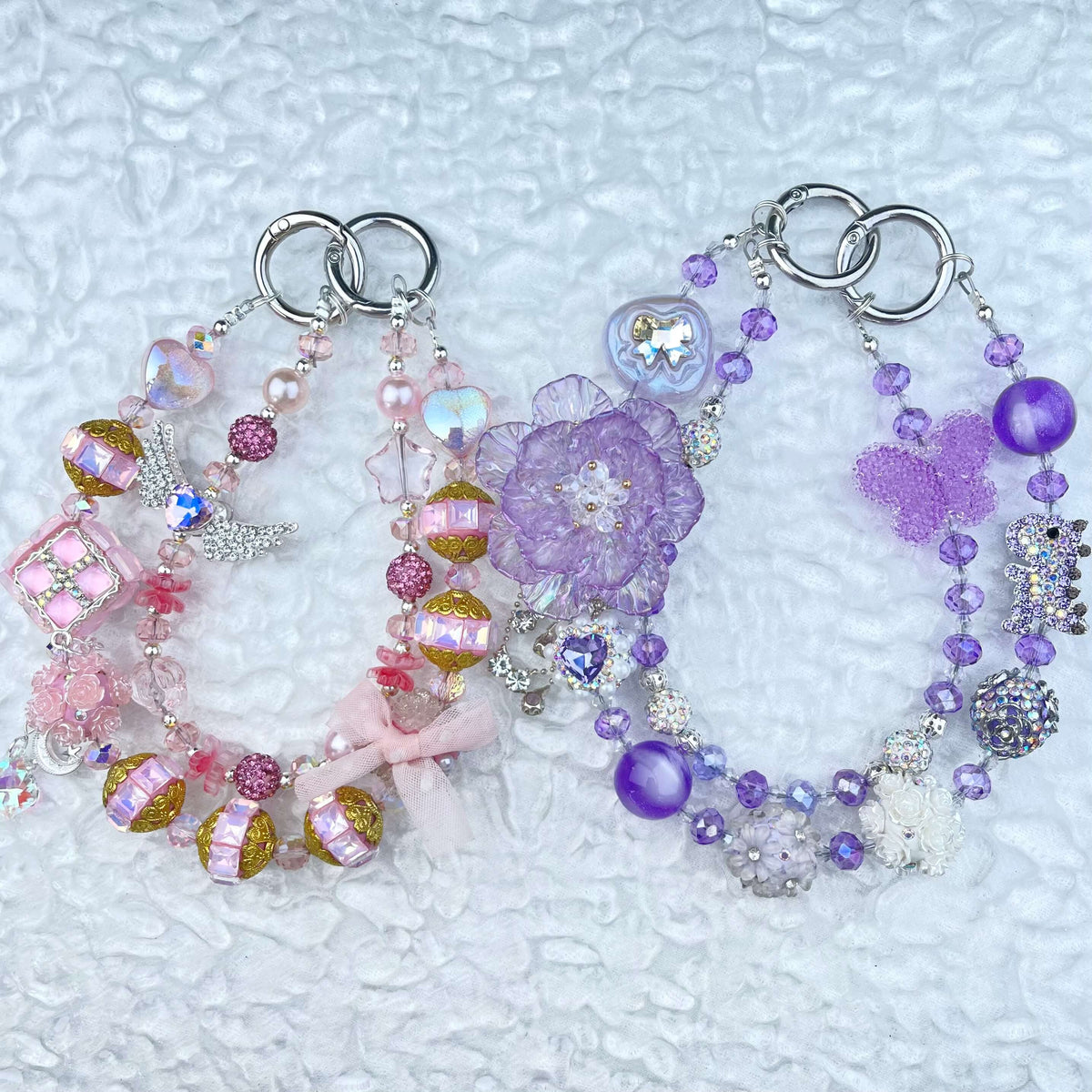 [Limited Edition] Premium Handmade Glittering and Rhinestone Crystal Glass Phone Chain/Handbag Chain-FRUIT PLAY!-THIS WEEKEND ONLY