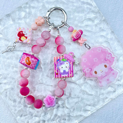 [Holiday Celebration] Premium Handmade Kawaii Decor Glass Beads Phone Decor Keychain-Special Launch Price!