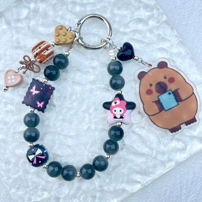 [Holiday Celebration] Premium Handmade Kawaii Decor Glass Beads Phone Decor Keychain-Special Launch Price!
