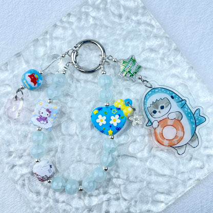 [Holiday Celebration] Premium Handmade Kawaii Decor Glass Beads Phone Decor Keychain-Special Launch Price!