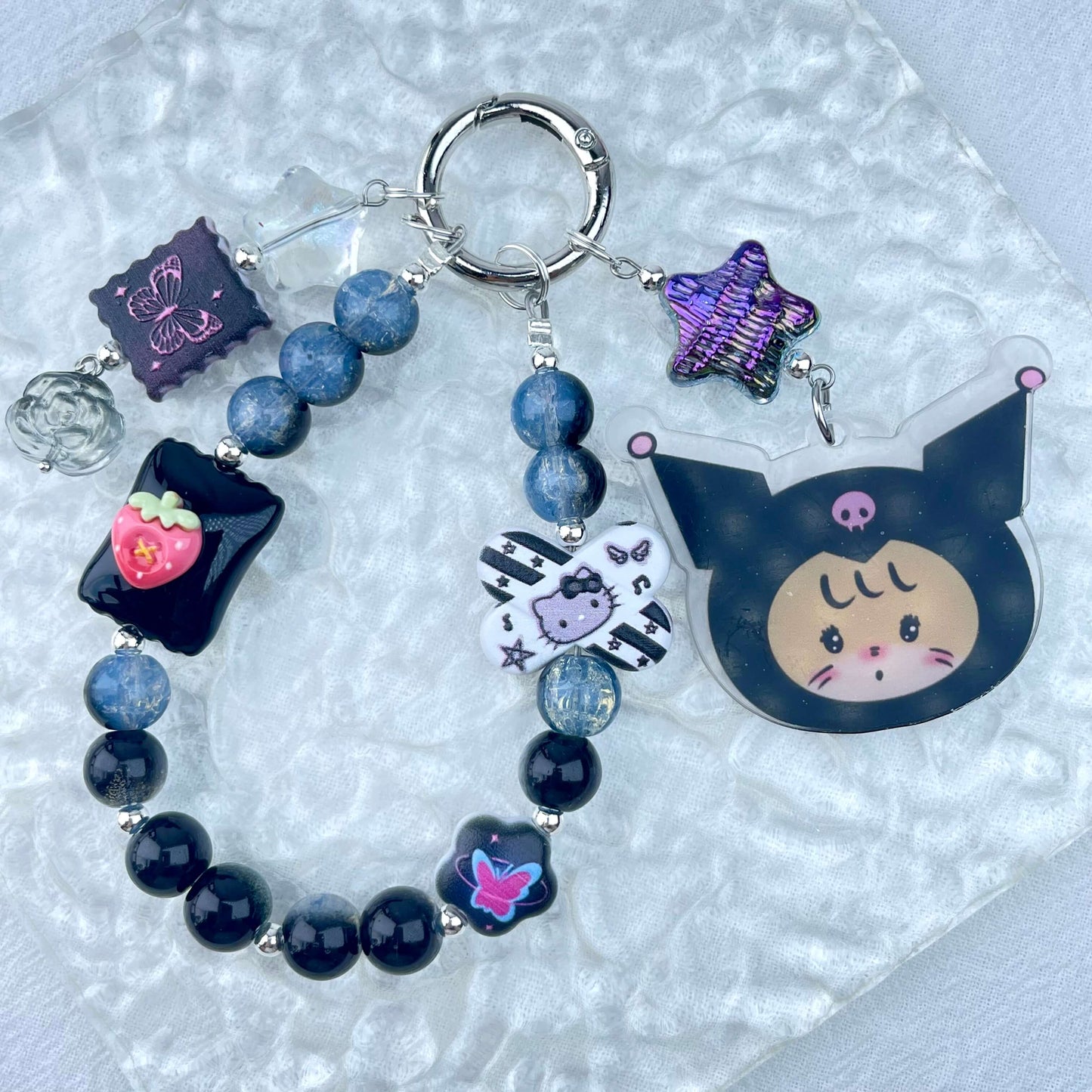 [Holiday Celebration] Premium Handmade Kawaii Decor Glass Beads Phone Decor Keychain-Special Launch Price!