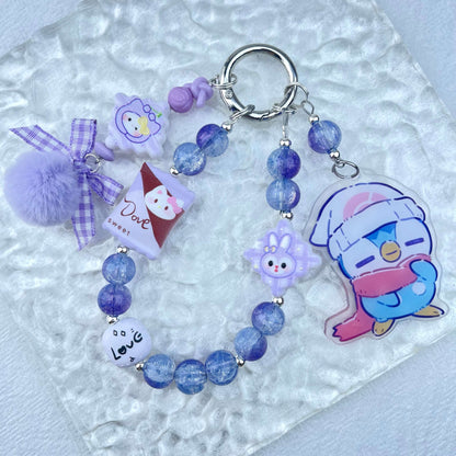 [Holiday Celebration] Premium Handmade Kawaii Decor Glass Beads Phone Decor Keychain-Special Launch Price!