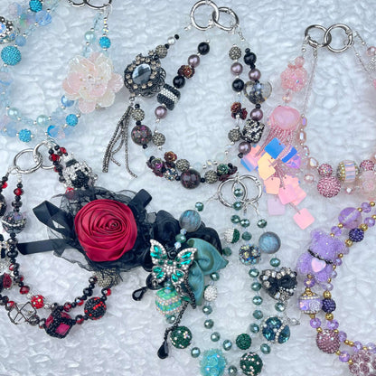 [Limited Edition] Premium Handmade Glittering and Rhinestone Crystal Glass Phone Chain/Handbag Chain-FRUIT PLAY!-THIS WEEKEND ONLY