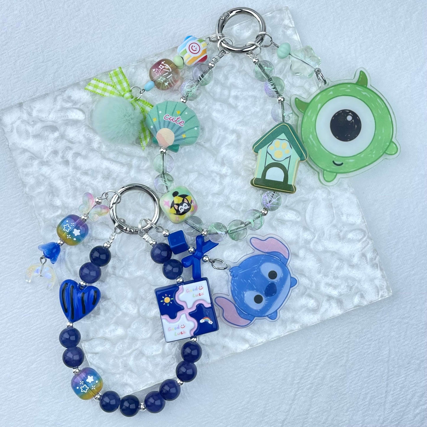 [Holiday Celebration] Premium Handmade Kawaii Decor Glass Beads Phone Decor Keychain-Special Launch Price!