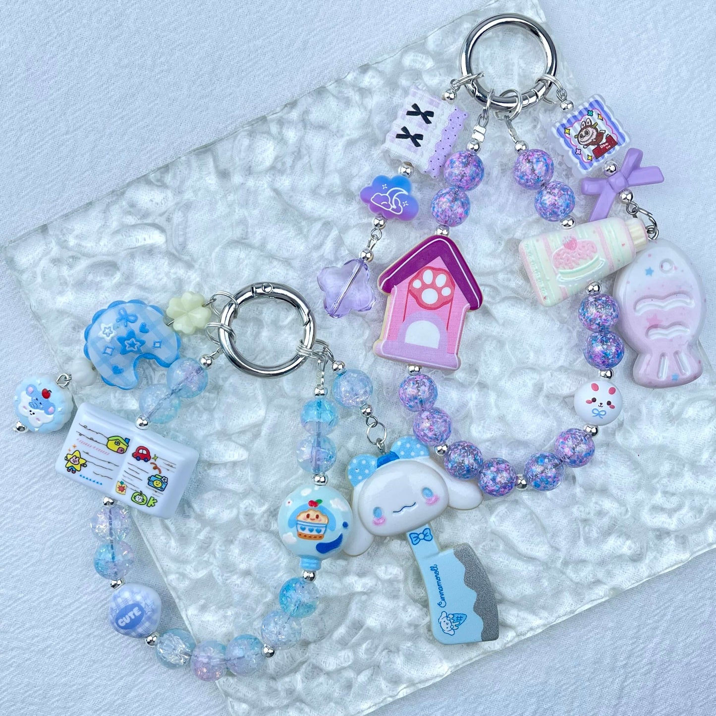 [Holiday Celebration] Premium Handmade Kawaii Decor Glass Beads Phone Decor Keychain-Special Launch Price!