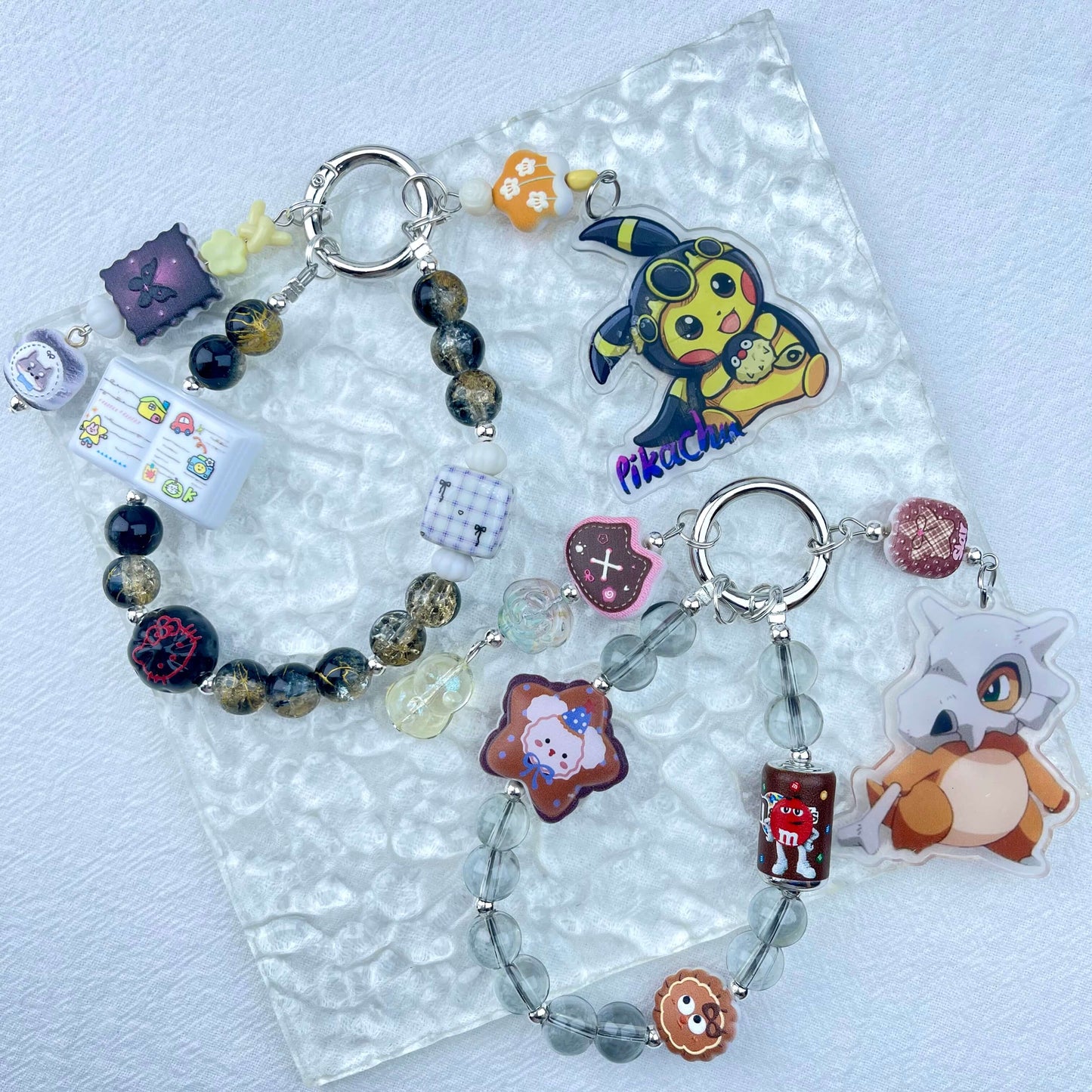 [Holiday Celebration] Premium Handmade Kawaii Decor Glass Beads Phone Decor Keychain-Special Launch Price!