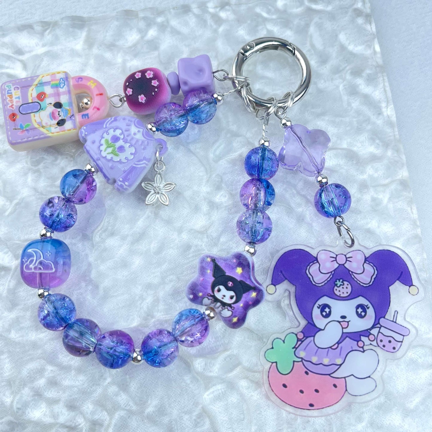 [Holiday Celebration] Premium Handmade Kawaii Decor Glass Beads Phone Decor Keychain-Special Launch Price!