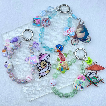 [Holiday Celebration] Premium Handmade Kawaii Decor Glass Beads Phone Decor Keychain-Special Launch Price!