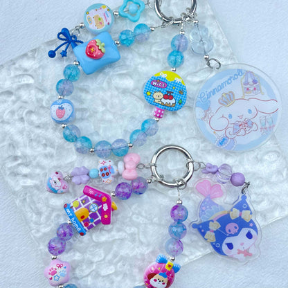 [Holiday Celebration] Premium Handmade Kawaii Decor Glass Beads Phone Decor Keychain-Special Launch Price!