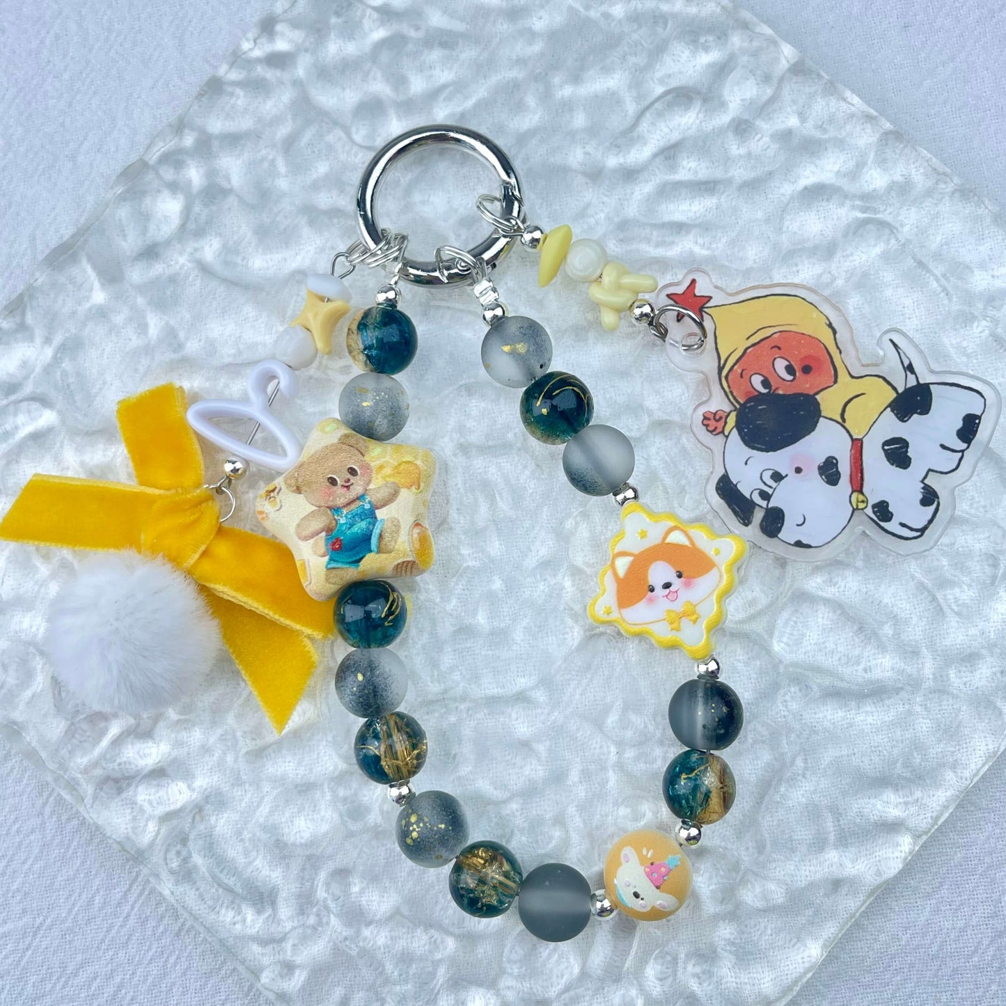 [Holiday Celebration] Premium Handmade Kawaii Decor Glass Beads Phone Decor Keychain-Special Launch Price!
