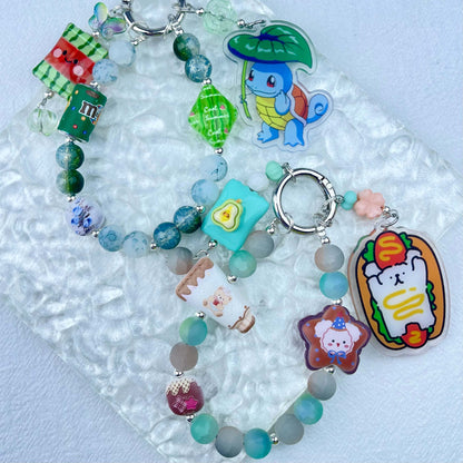 [Holiday Celebration] Premium Handmade Kawaii Decor Glass Beads Phone Decor Keychain-Special Launch Price!