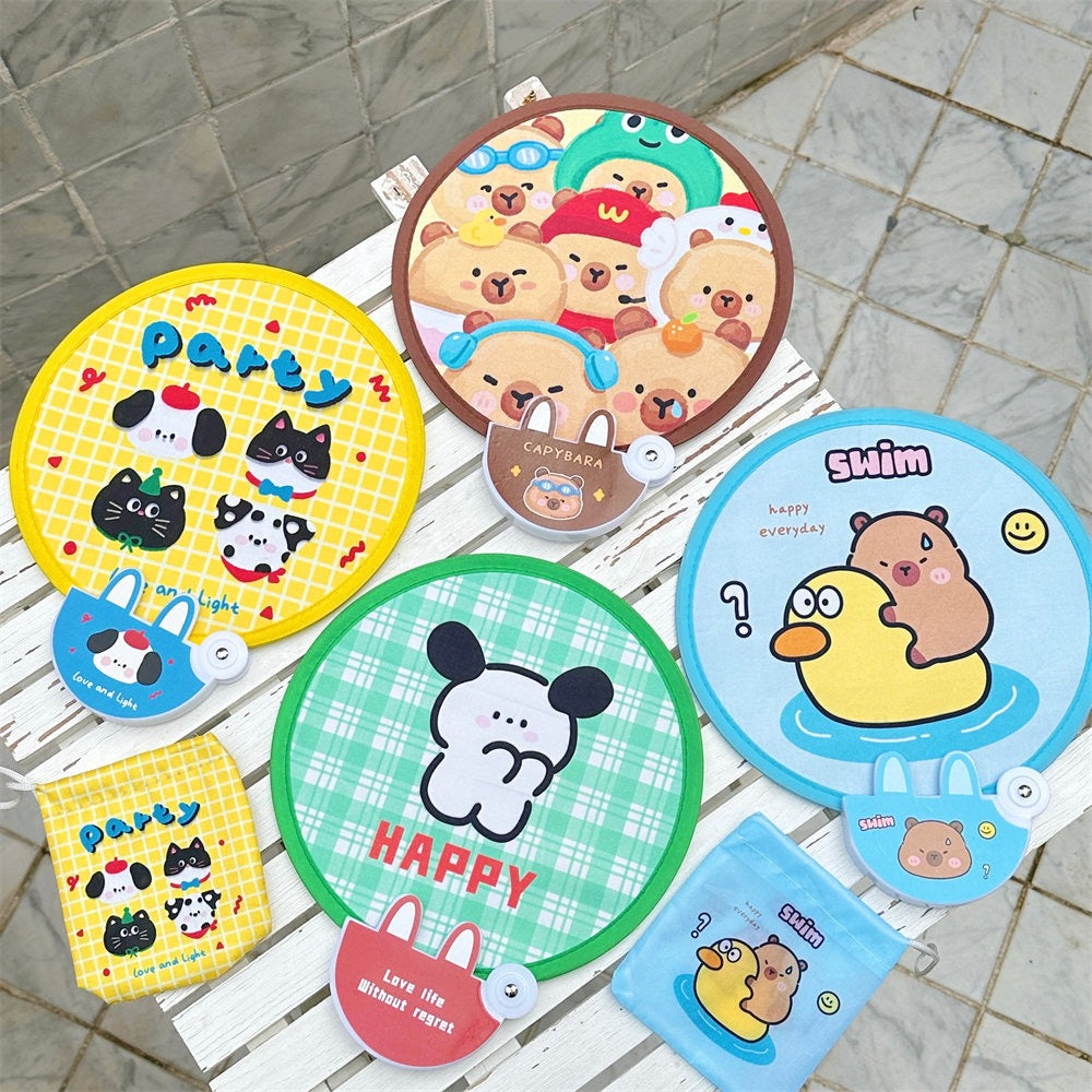 [New Arrival] Summer Theme Cute Kawaii Foldable Easy-To-Carry Fans
