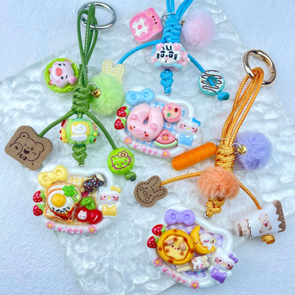 [Holiday Celebration] Hand-Braided Kawaii and Foodie Cuties Keychain Phone Decor-SPECIAL LAUNCH PRICE!