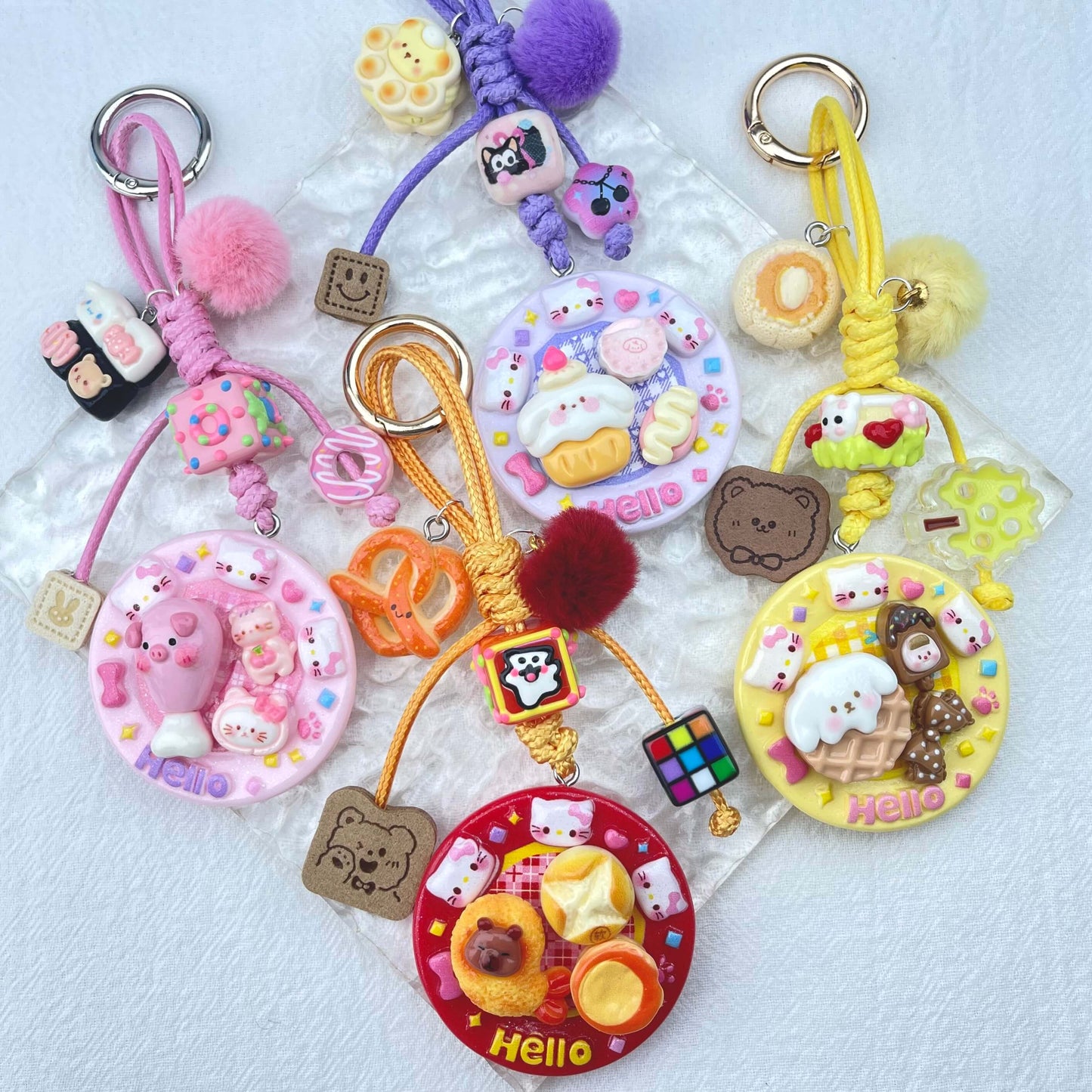 [Holiday Celebration] Hand-Braided Kawaii and Foodie Cuties Keychain Phone Decor-SPECIAL LAUNCH PRICE!