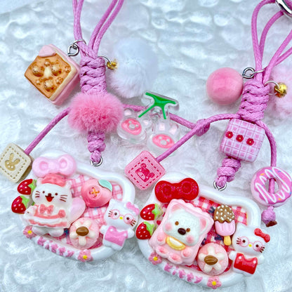 [Holiday Celebration] Hand-Braided Kawaii and Foodie Cuties Keychain Phone Decor-SPECIAL LAUNCH PRICE!
