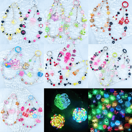 [New Arrival] Handmade Metal Decor and Glow In The Dark Decor Kawaii Phone Chains-Special Launch Price!