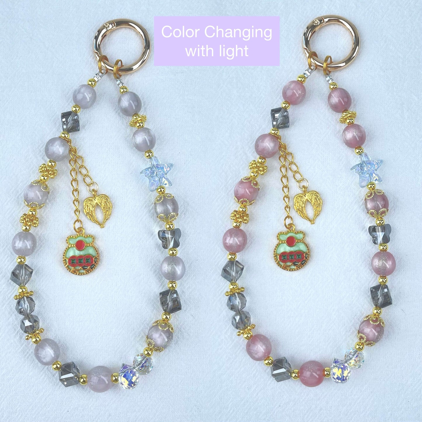 [New Arrival] Special Effect Beads (Color Changing/Glow In The Dark) Glittering Phone Chains-Special Launch Price!