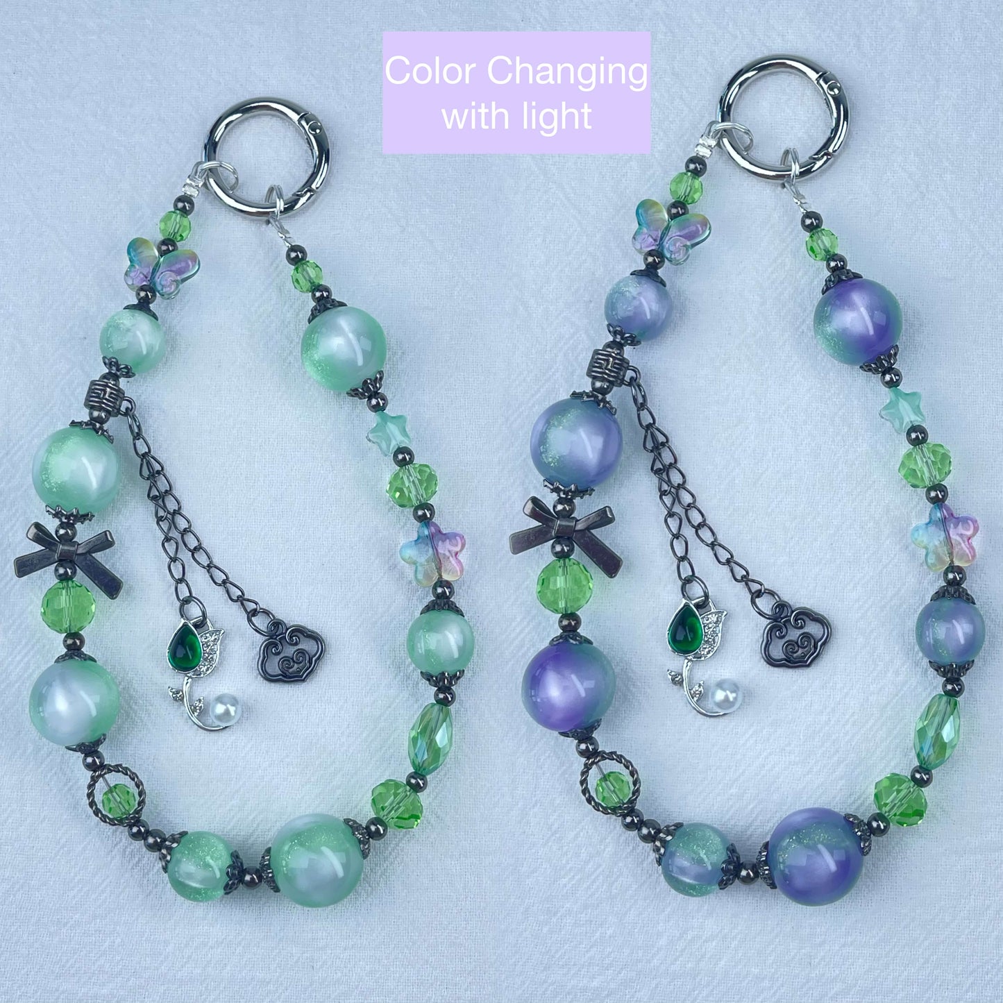 [New Arrival] Special Effect Beads (Color Changing/Glow In The Dark) Glittering Phone Chains-Special Launch Price!