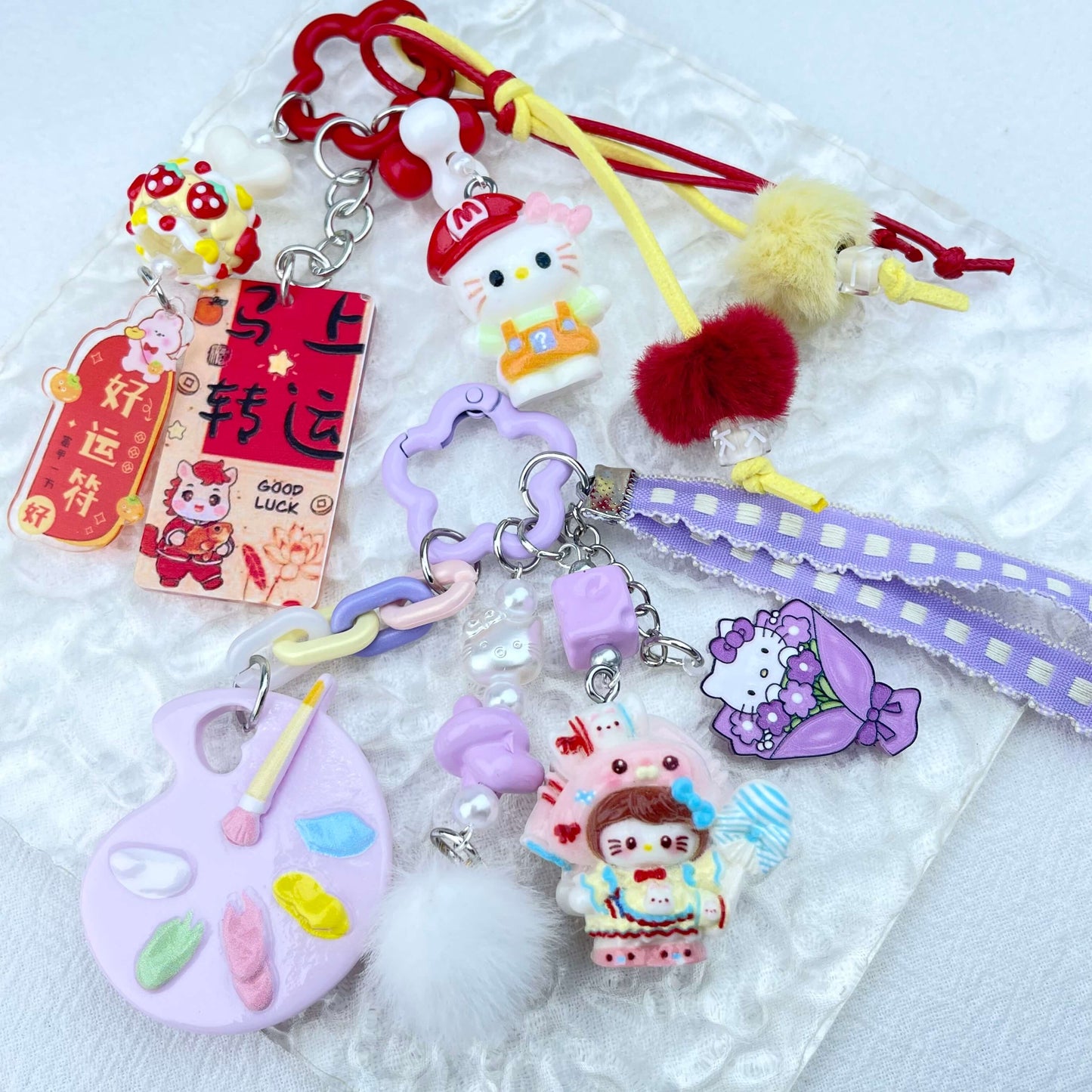 [New Arrival] Handmade Multi Chain Kawaii Cutie Keychain Phone Decor
