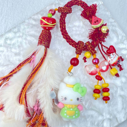 [New Arrival] Premium Hand Braided Traditional Chinese Style Kawaii Cutie Handbag/Phone Decor