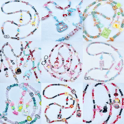 [Anniversary Celebration] Premium Handmade Glass Beads and Kawaii Decor Crossbody Chain