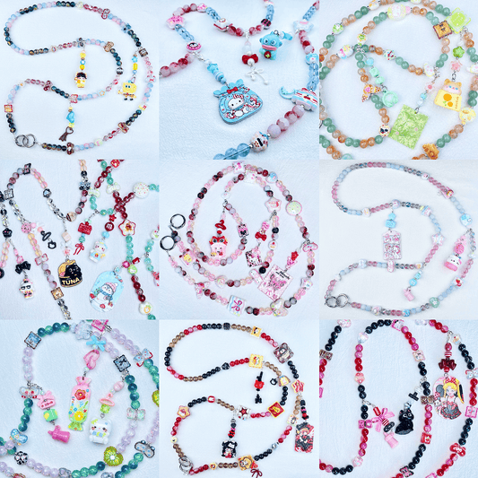 [New Arrival] Premium Handmade Glass Beads and Kawaii Decor Crossbody Chain-Special Launch Price!