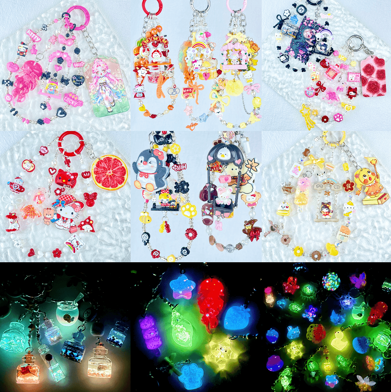 [Limited Edition] Premium Handmade Metal Alloy Kawaii Cutie and Acrylic Pad Phone Chains-Special Launch Price!