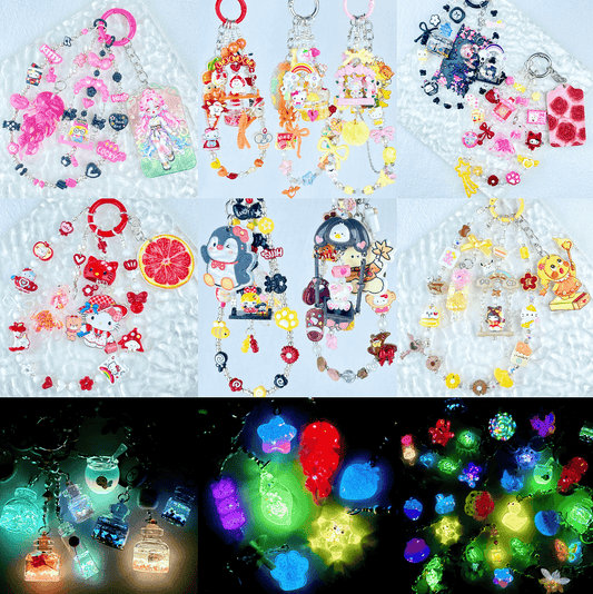[Limited Edition] Premium Handmade Metal Alloy Kawaii Cutie and Acrylic Pad Phone Chains-Special Launch Price!