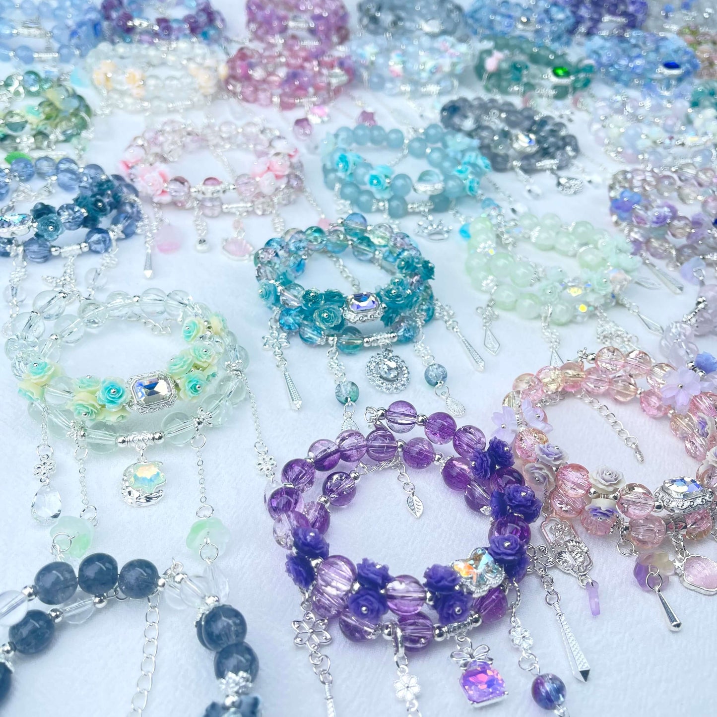 [SPECIAL BATCH] All Special Effect+Flower Blossom Premium Handmade Double-Ring Bracelets