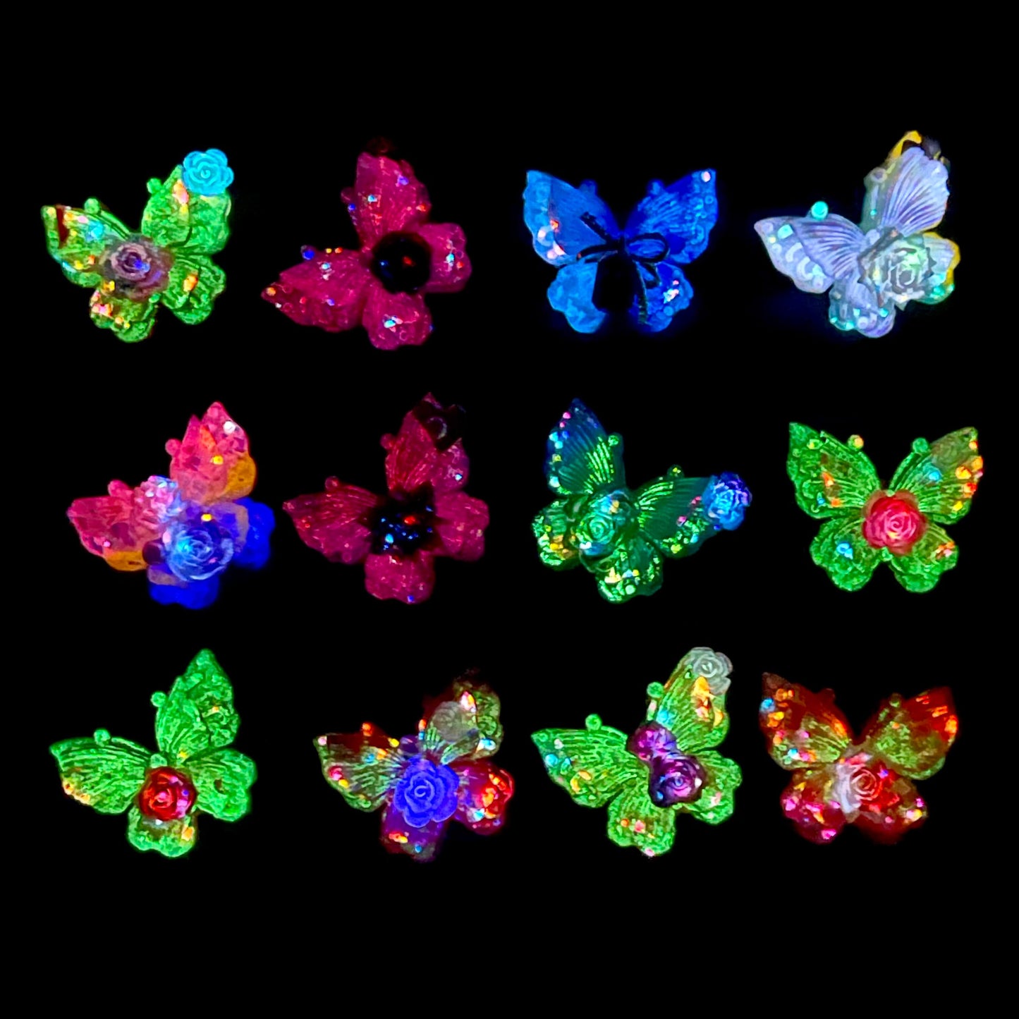 [New Batch] Premium Handmade Flower Blossom and Glittering Decor Rings
