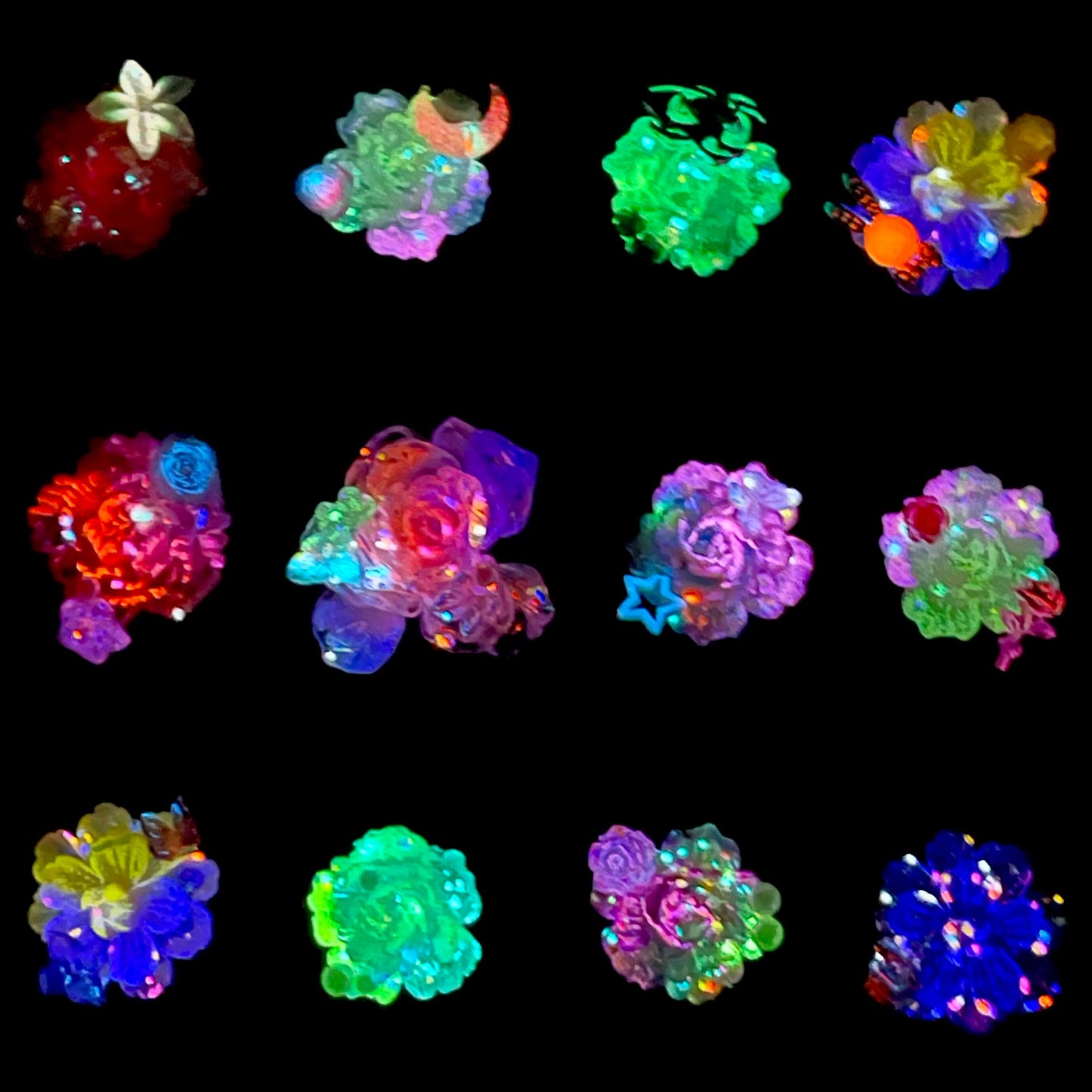 [New Batch] Premium Handmade Flower Blossom and Glittering Decor Rings