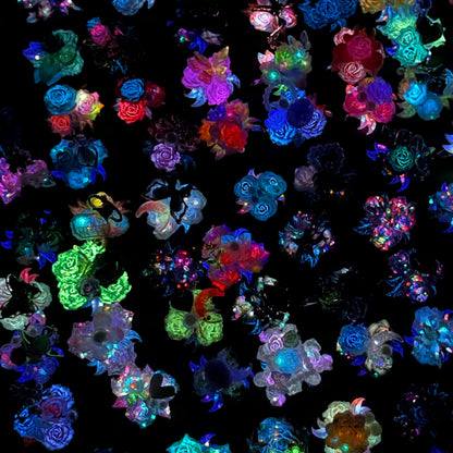 [New Batch] Premium Handmade Flower Blossom and Glittering Decor Rings