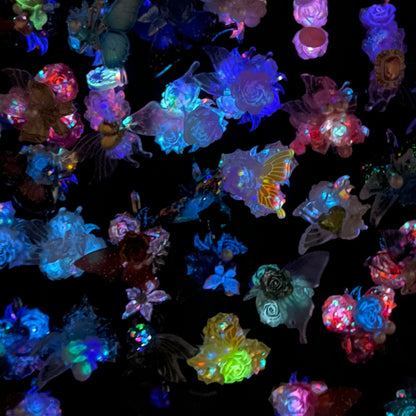 [New Batch] Premium Handmade Flower Blossom and Glittering Decor Rings