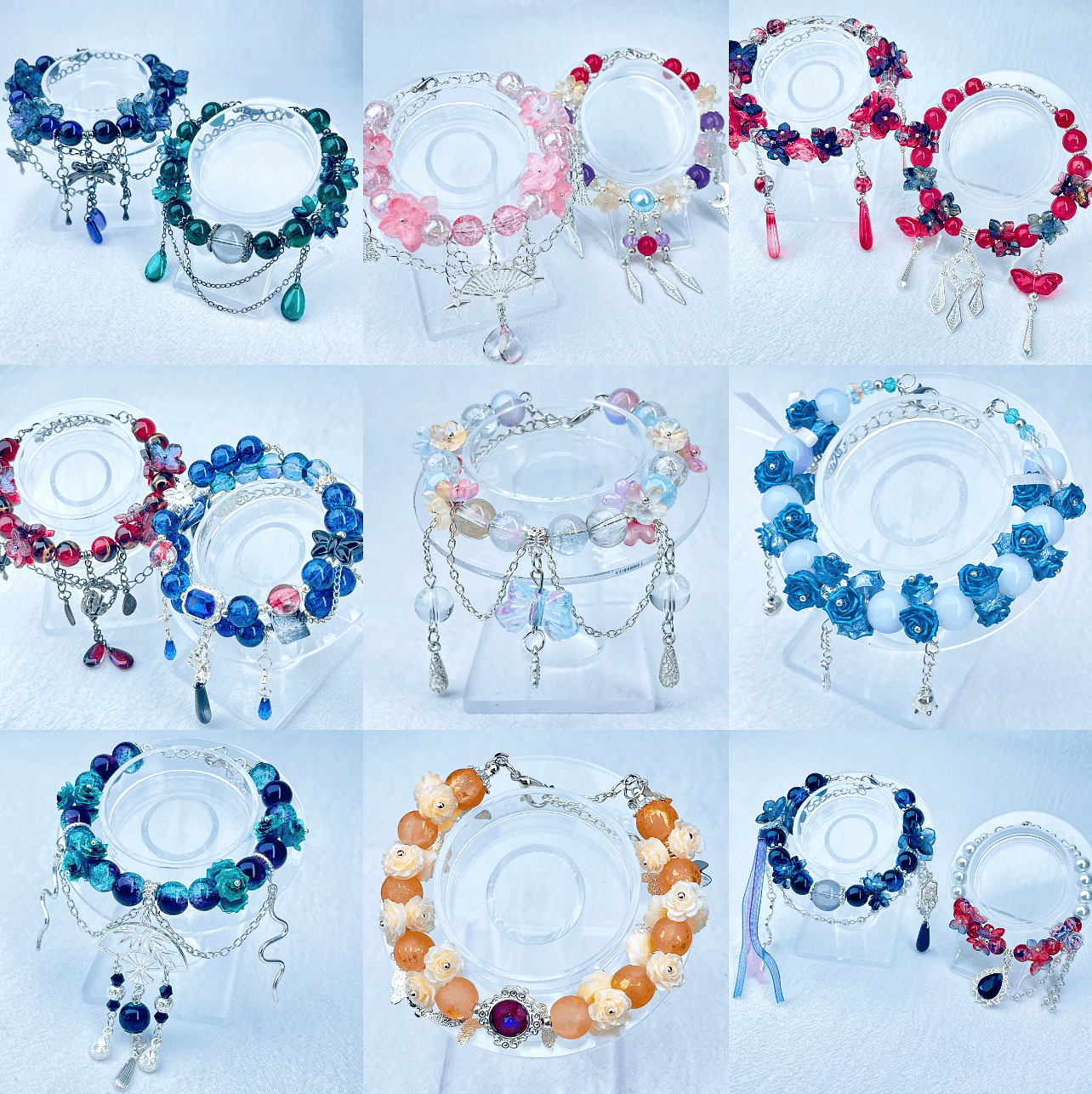 [Holiday Celebration] Premium Handmade Styles and Flower Blossom Styles Single Ring Bracelet-With Hidden Styles!