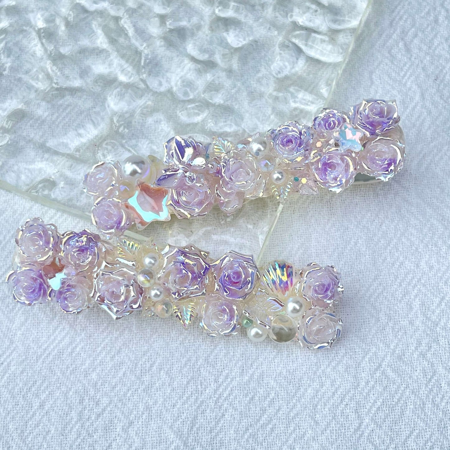 [New Arrival] Special Effects (Glow In the Dark/Color Changing) Flower Blossom Premium Handmade Hair Clips