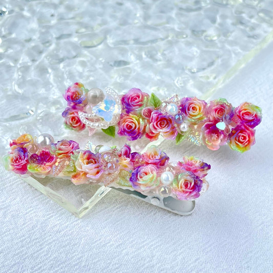[New Arrival] Special Effects (Glow In the Dark/Color Changing) Flower Blossom Premium Handmade Hair Clips