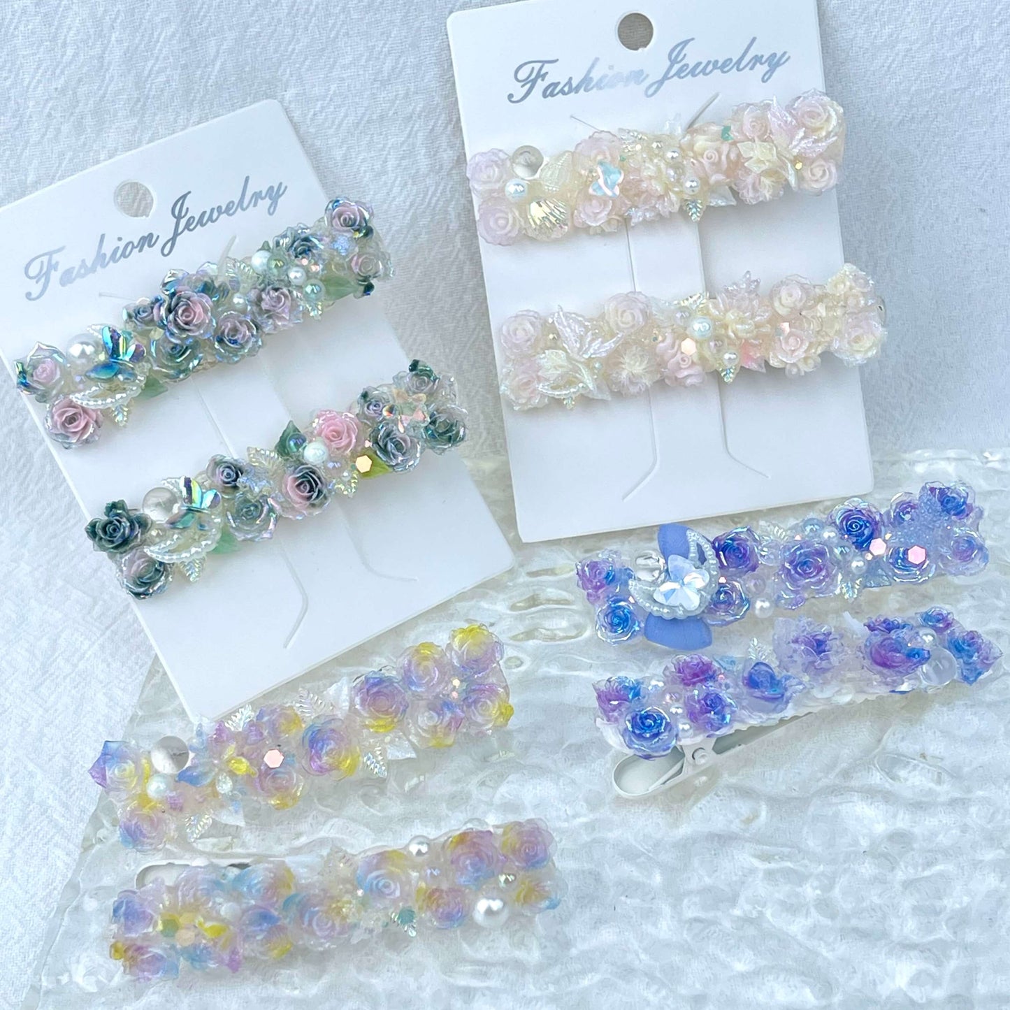 [New Arrival] Special Effects (Glow In the Dark/Color Changing) Flower Blossom Premium Handmade Hair Clips
