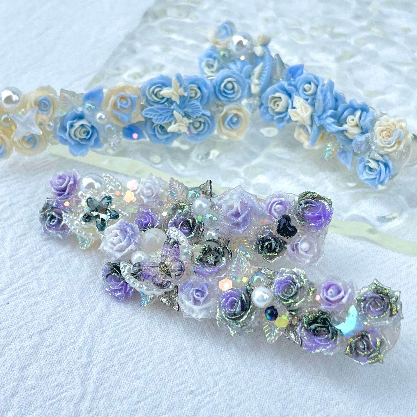 [New Arrival] Special Effects (Glow In the Dark/Color Changing) Flower Blossom Premium Handmade Hair Clips