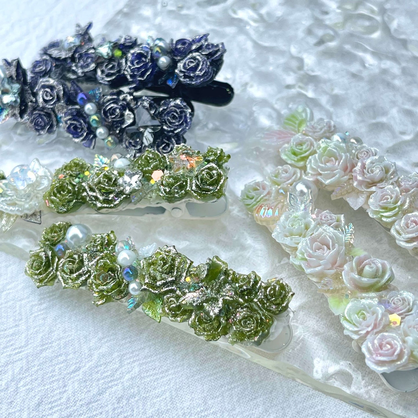 [New Arrival] Special Effects (Glow In the Dark/Color Changing) Flower Blossom Premium Handmade Hair Clips