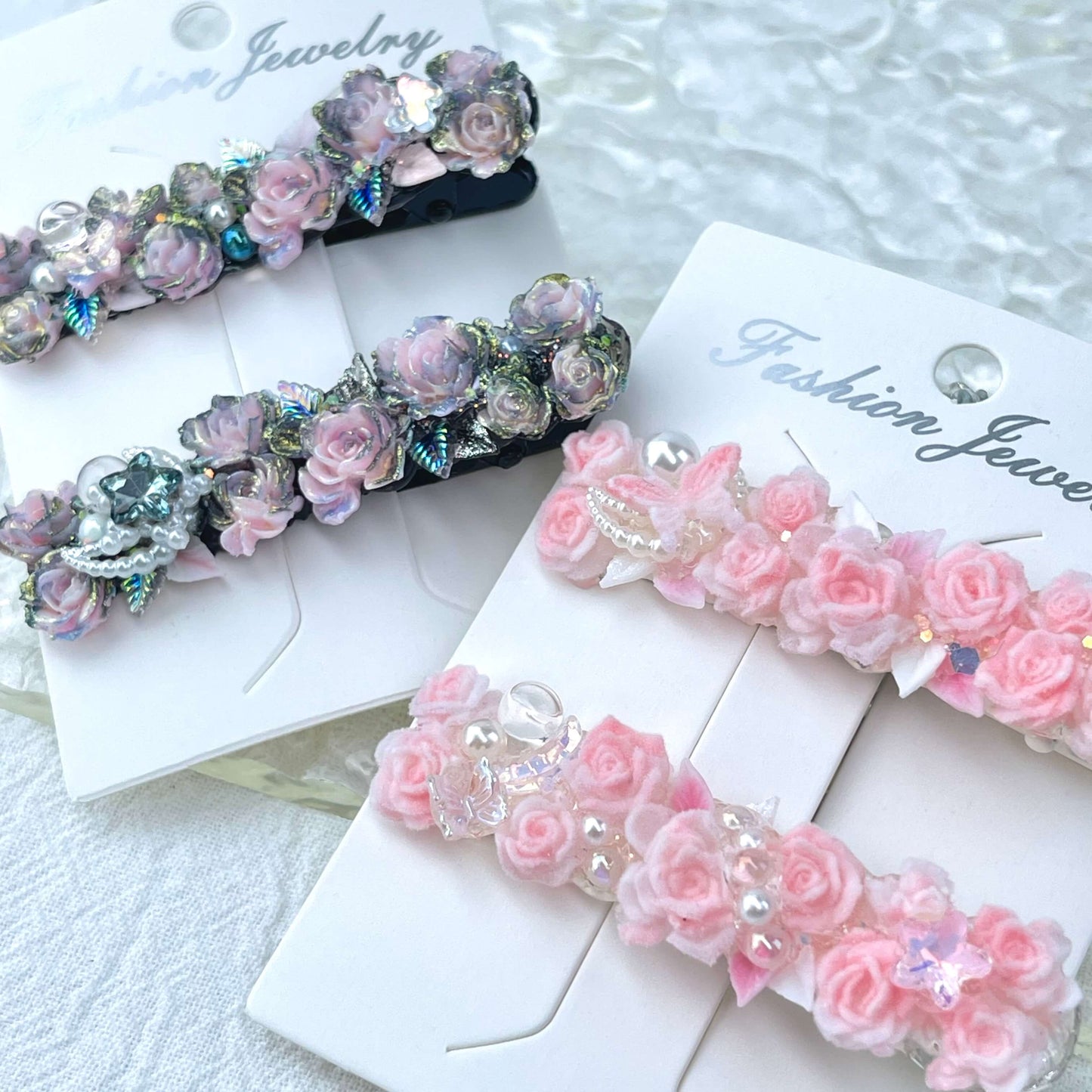 [New Arrival] Special Effects (Glow In the Dark/Color Changing) Flower Blossom Premium Handmade Hair Clips
