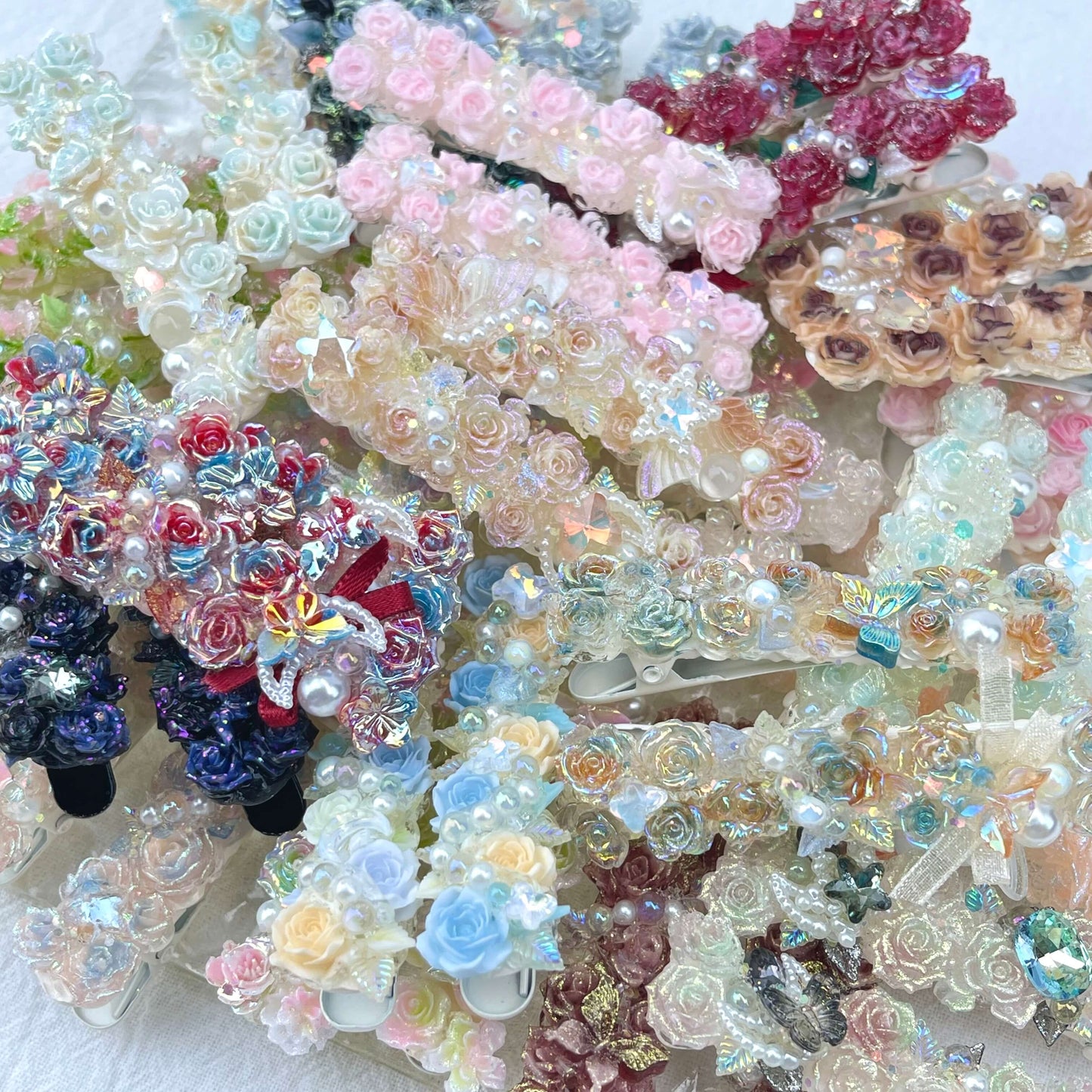 [New Arrival] Special Effects (Glow In the Dark/Color Changing) Flower Blossom Premium Handmade Hair Clips