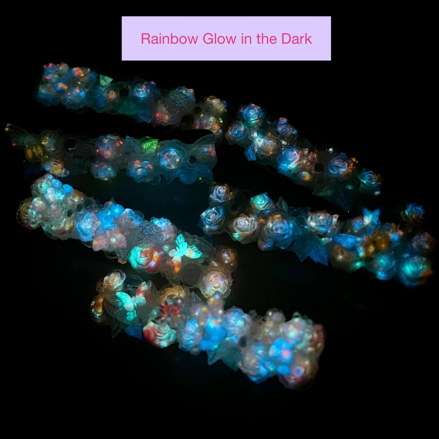 [New Arrival] Special Effects (Glow In the Dark/Color Changing) Flower Blossom Premium Handmade Hair Clips
