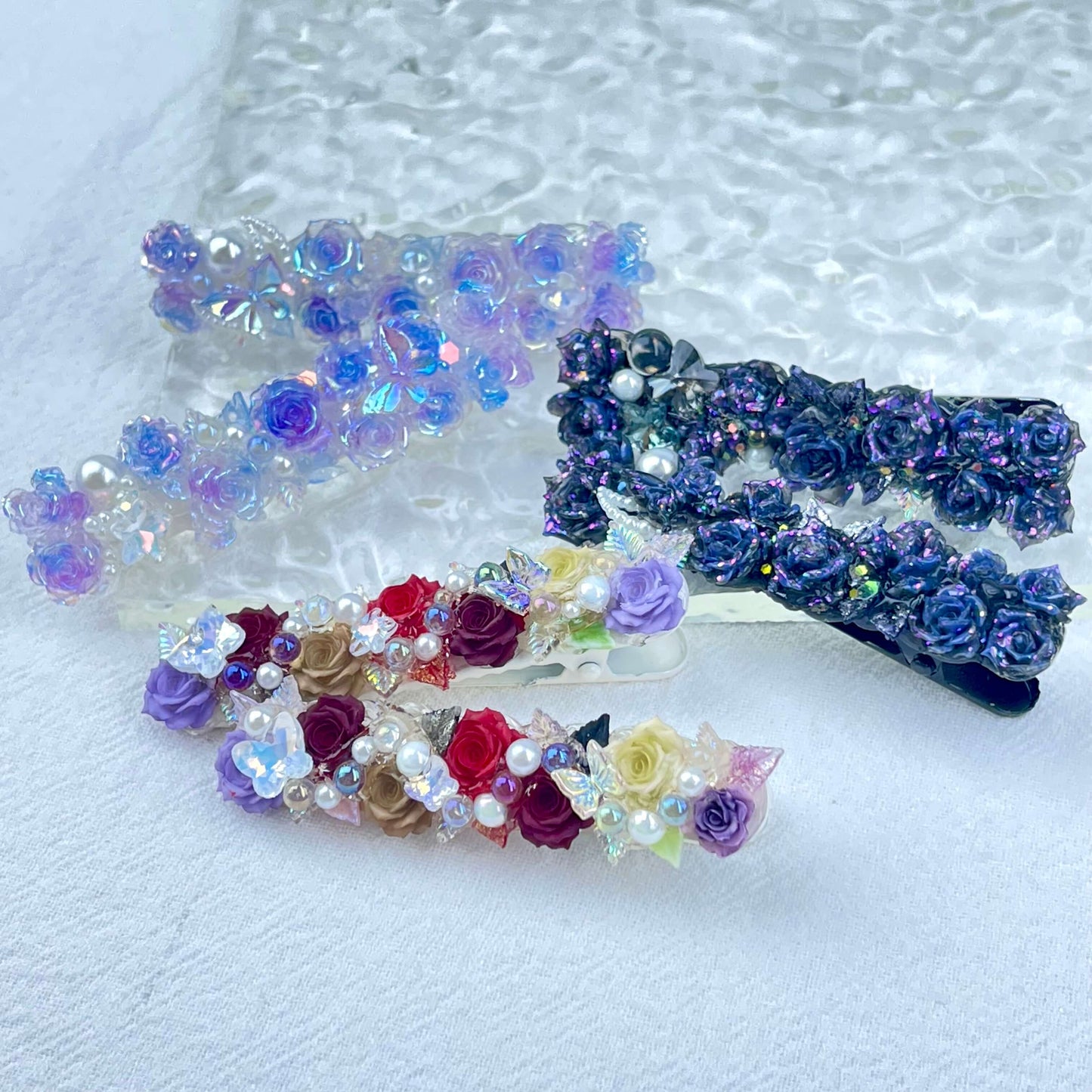 [New Arrival] Special Effects (Glow In the Dark/Color Changing) Flower Blossom Premium Handmade Hair Clips