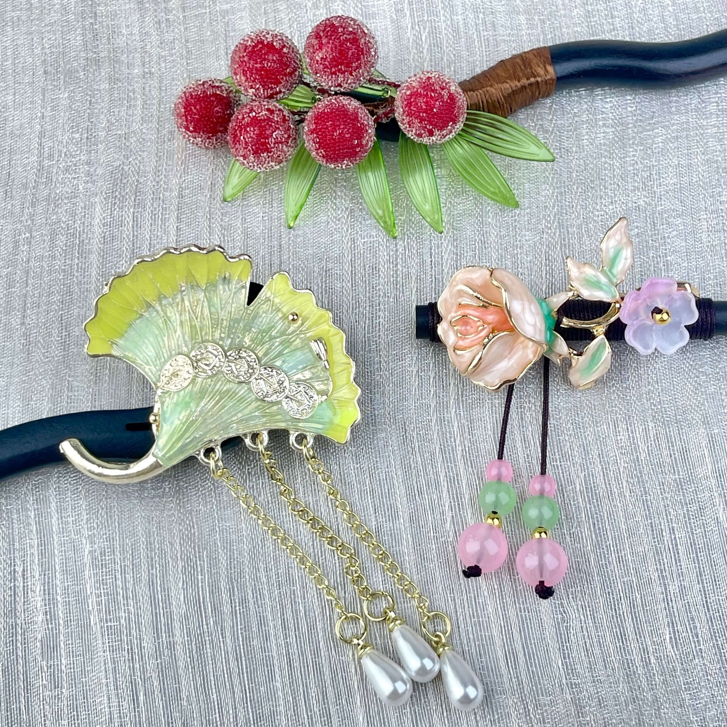 [New Batch] Beautiful Flower Blossom Chinese Traditional Style Hair Sticks-Premium Blossom Edition Newly Added!