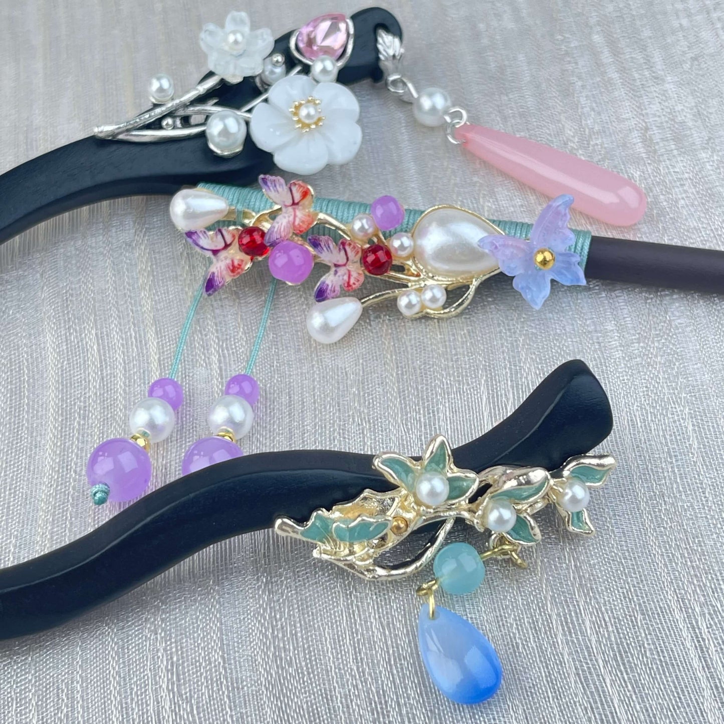 [New Batch] Beautiful Flower Blossom Chinese Traditional Style Hair Sticks-Premium Blossom Edition Newly Added!