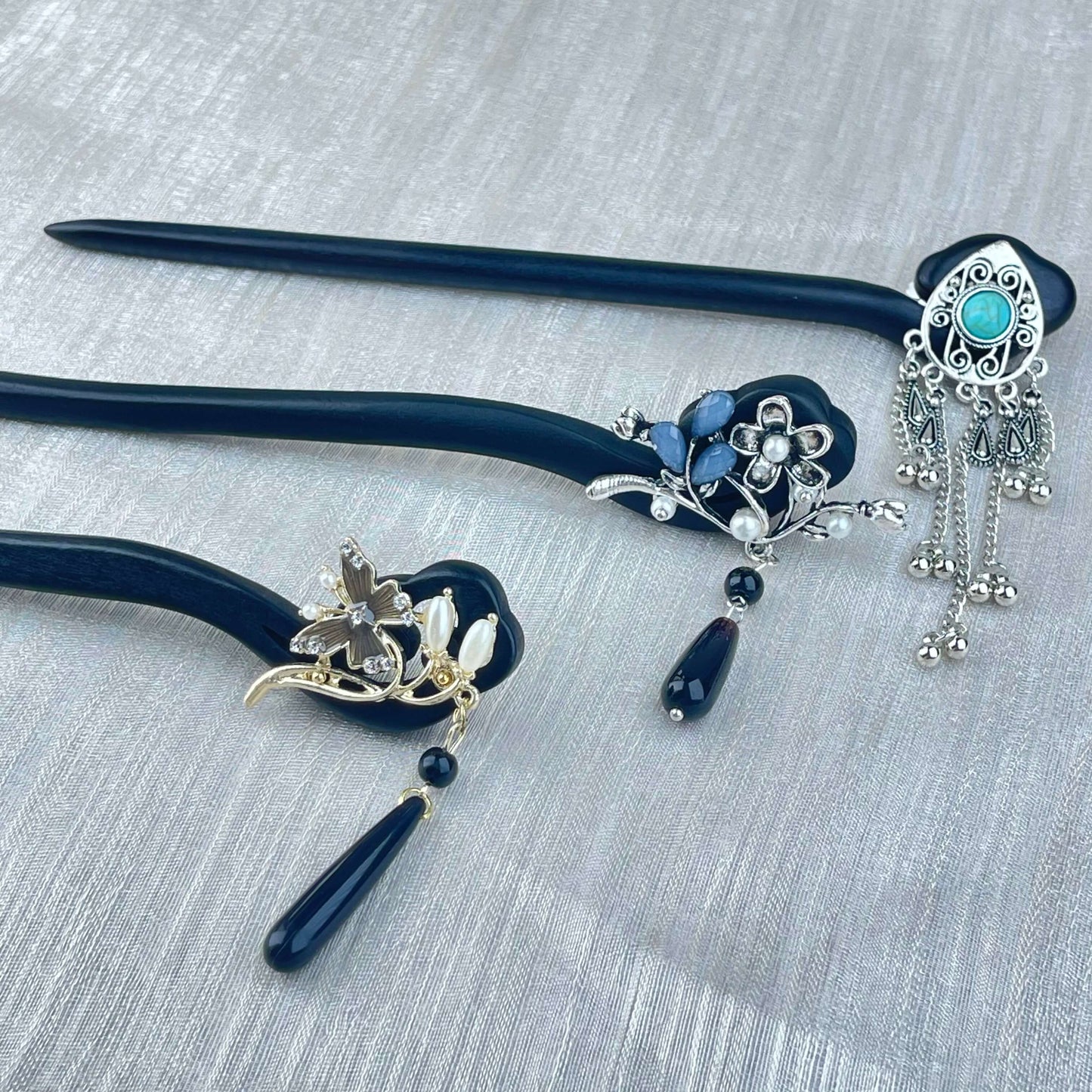 [New Batch] Beautiful Flower Blossom Chinese Traditional Style Hair Sticks-Premium Blossom Edition Newly Added!