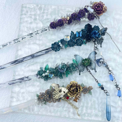 [New Batch] Beautiful Flower Blossom Chinese Traditional Style Hair Sticks-Premium Blossom Edition Newly Added!