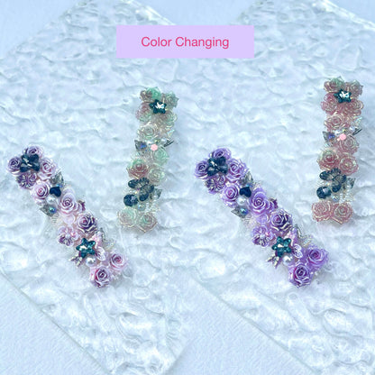 [New Arrival] Special Effects (Glow In the Dark/Color Changing) Flower Blossom Premium Handmade Hair Clips