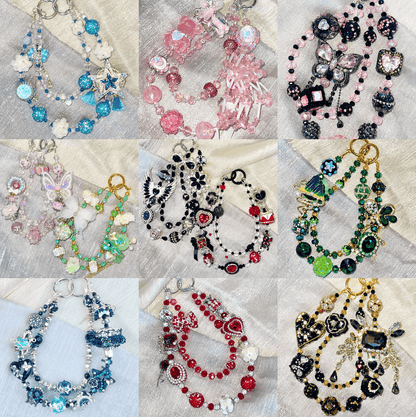 [Anniversary Celebration] Premium Handmade Glittering and Rhinestone Crystal Glass Phone Chain/Handbag Chain-SPECIAL CELEBRATION PRICE!