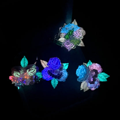 [New Batch] Premium Handmade Flower Blossom and Glittering Decor Rings